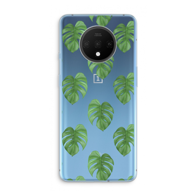 Monstera leaves: OnePlus 7T Transparant Hoesje