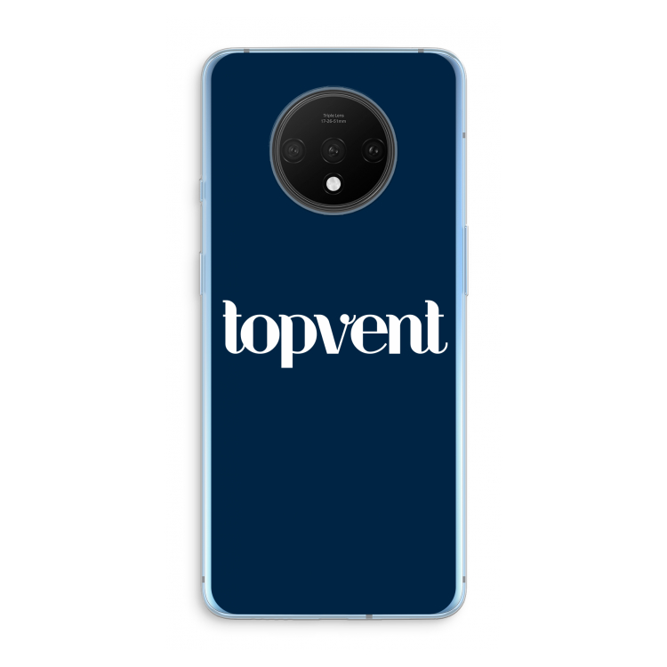 Topvent Navy: OnePlus 7T Transparant Hoesje