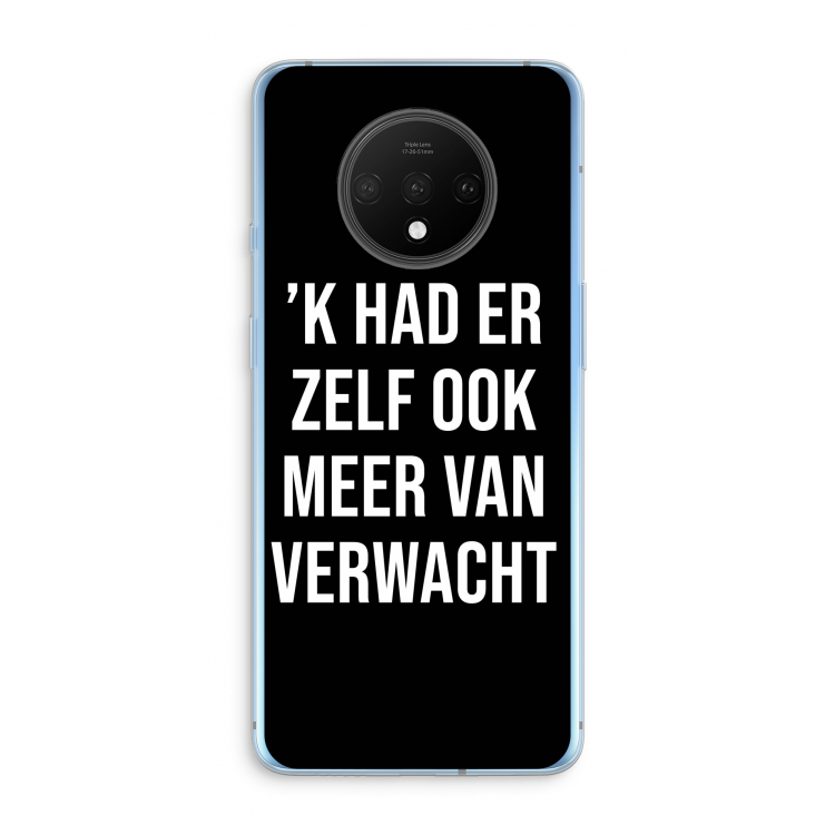 Meer verwacht - Zwart: OnePlus 7T Transparant Hoesje
