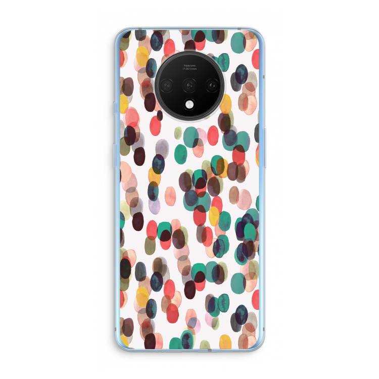 Tropical Dots: OnePlus 7T Transparant Hoesje