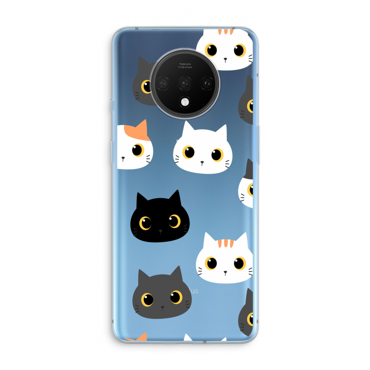 Katten: OnePlus 7T Transparant Hoesje