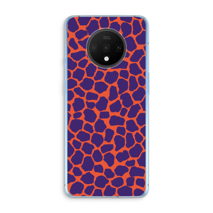 Purple Giraffe: OnePlus 7T Transparant Hoesje