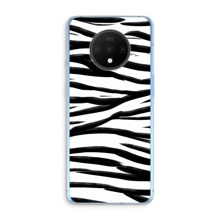 Zebra pattern: OnePlus 7T Transparant Hoesje