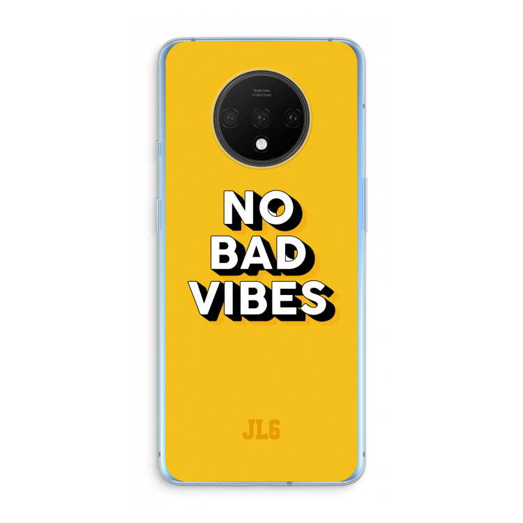 No Bad Vibes: OnePlus 7T Transparant Hoesje