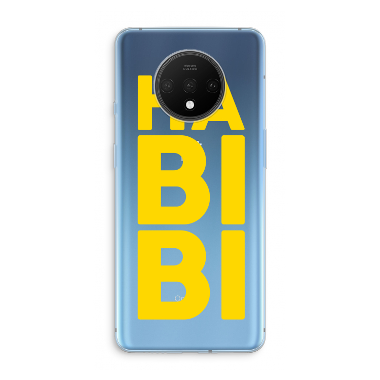 Habibi Blue: OnePlus 7T Transparant Hoesje