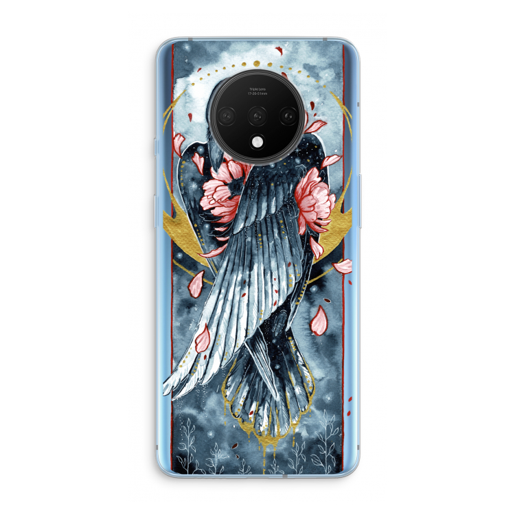 Golden Raven: OnePlus 7T Transparant Hoesje