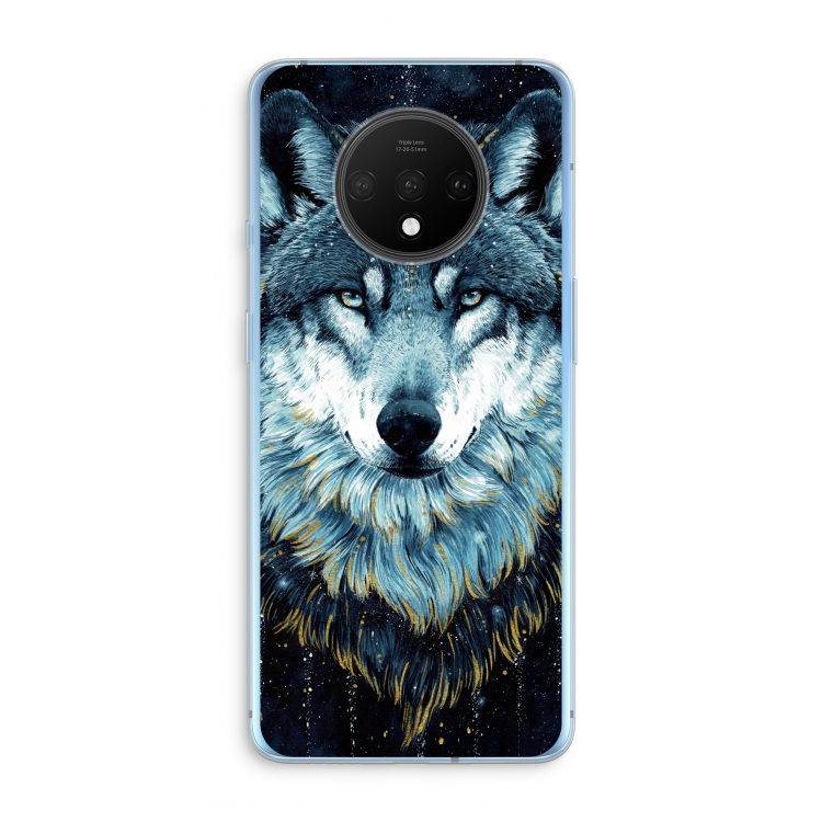Darkness Wolf: OnePlus 7T Transparant Hoesje