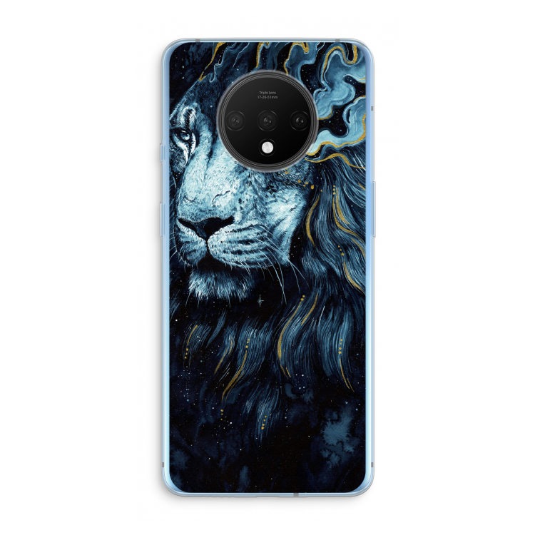 Darkness Lion: OnePlus 7T Transparant Hoesje