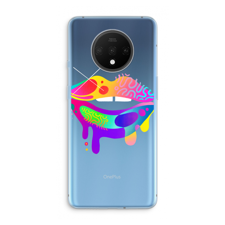 Lip Palette: OnePlus 7T Transparant Hoesje