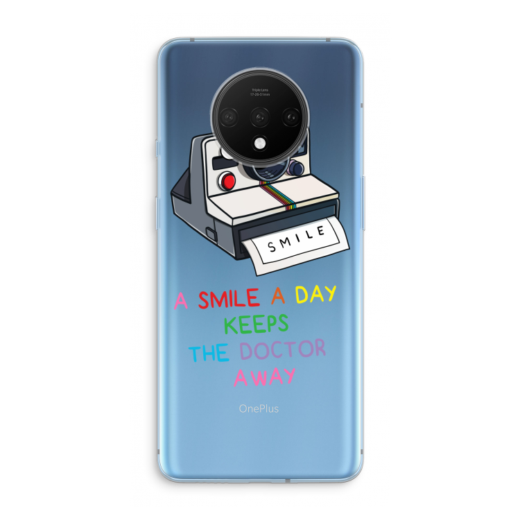 Smile: OnePlus 7T Transparant Hoesje