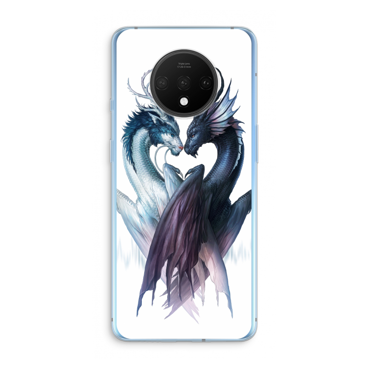 Yin Yang Dragons: OnePlus 7T Transparant Hoesje