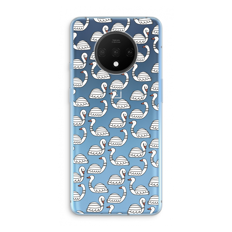 Zwanen: OnePlus 7T Transparant Hoesje