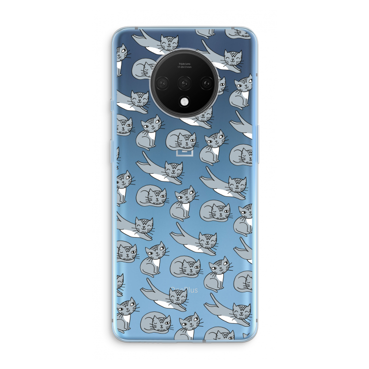 Poezen: OnePlus 7T Transparant Hoesje