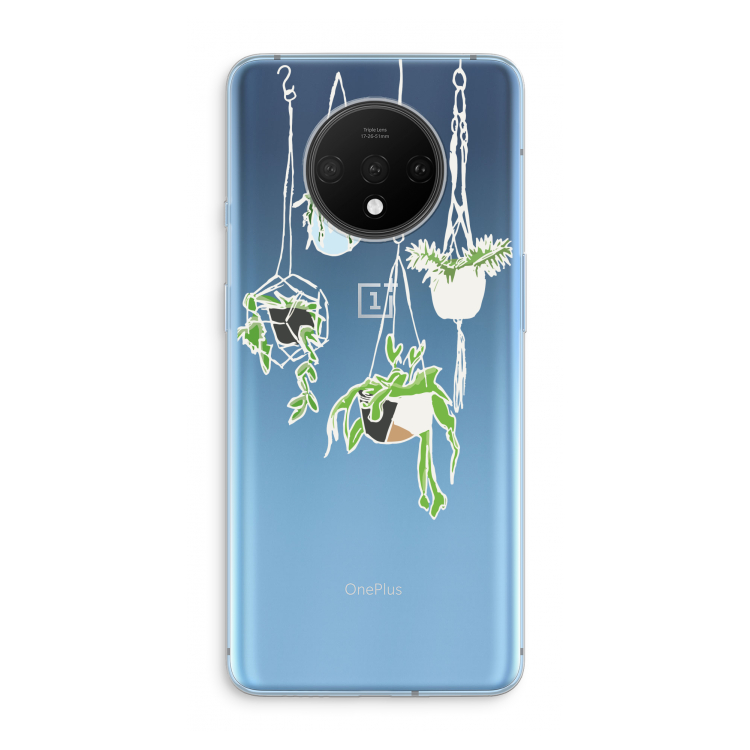 Hang In There: OnePlus 7T Transparant Hoesje