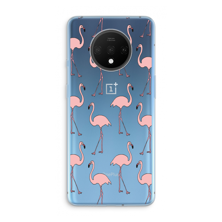 Anything Flamingoes: OnePlus 7T Transparant Hoesje