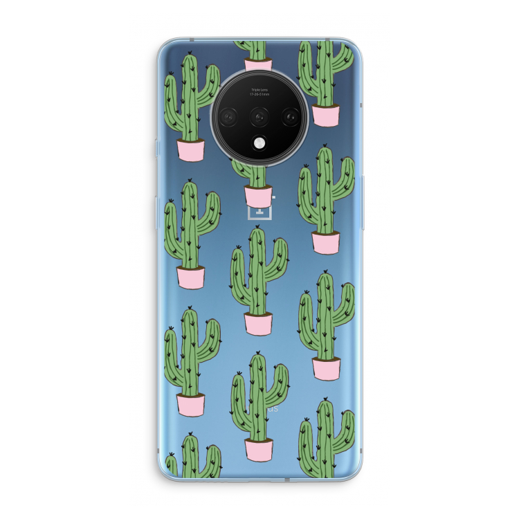 Cactus Lover: OnePlus 7T Transparant Hoesje