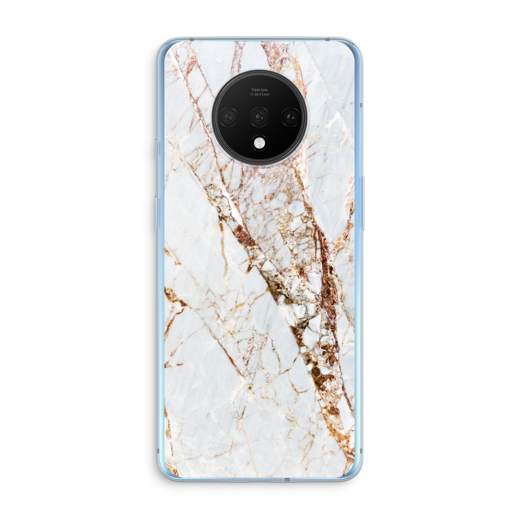 Goud marmer: OnePlus 7T Transparant Hoesje