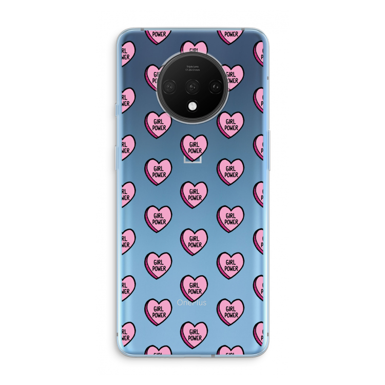 GIRL POWER: OnePlus 7T Transparant Hoesje