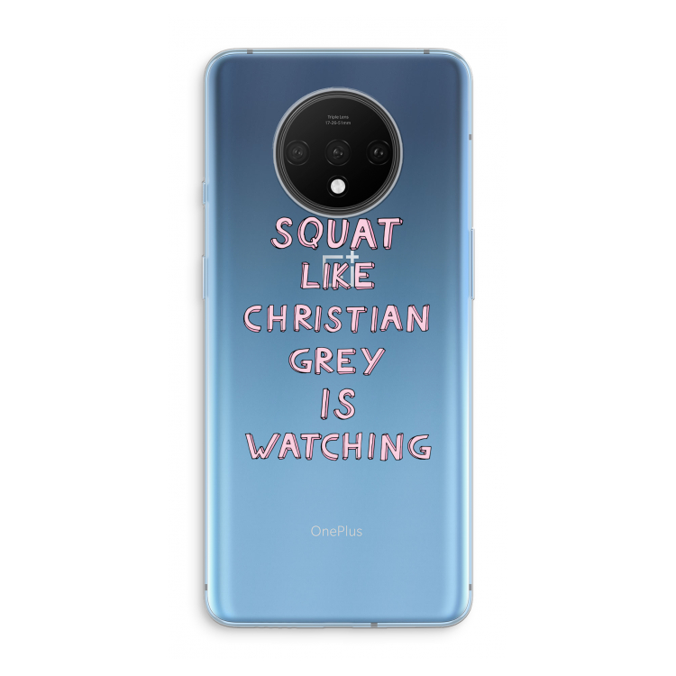 Christian Grey: OnePlus 7T Transparant Hoesje