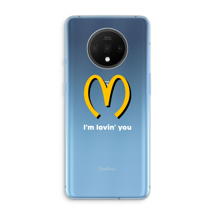 I'm lovin' you: OnePlus 7T Transparant Hoesje