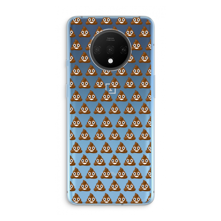Poop emoji: OnePlus 7T Transparant Hoesje