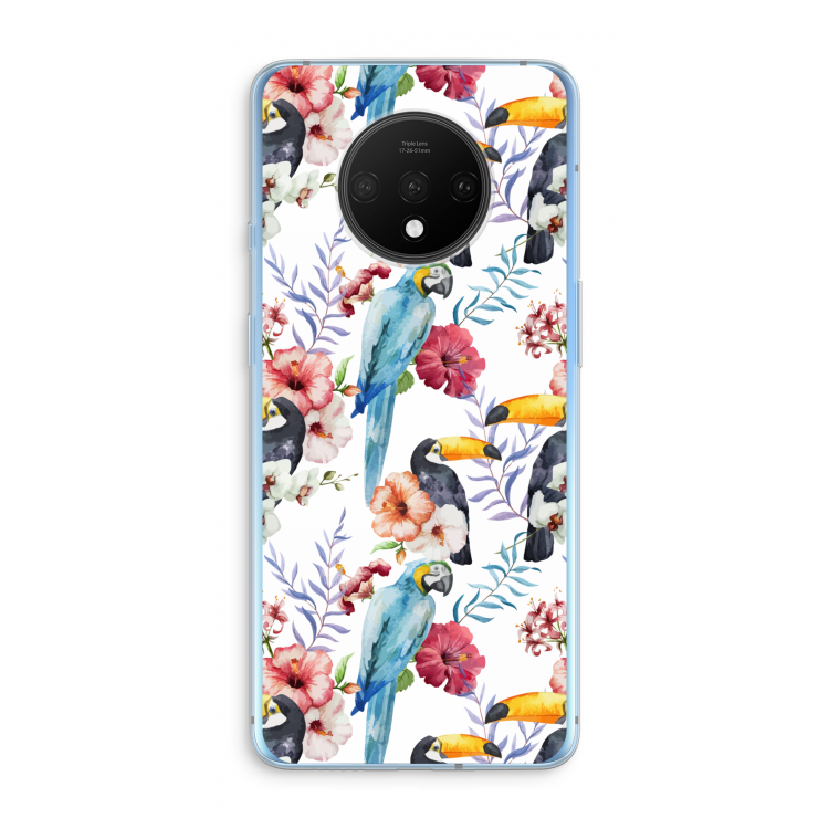 Bloemen tukan: OnePlus 7T Transparant Hoesje