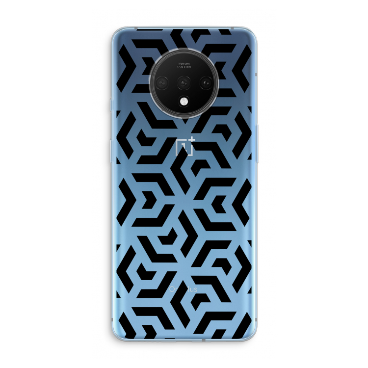 Crazy pattern: OnePlus 7T Transparant Hoesje