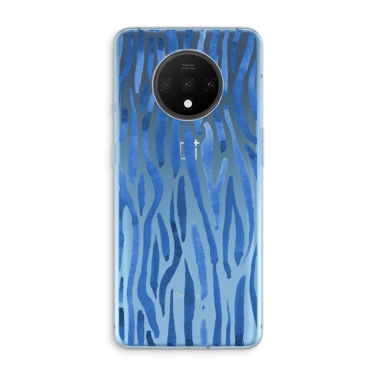 Blauwe nerven: OnePlus 7T Transparant Hoesje