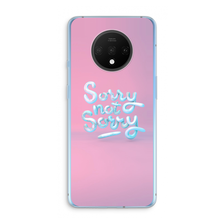 Sorry not sorry: OnePlus 7T Transparant Hoesje