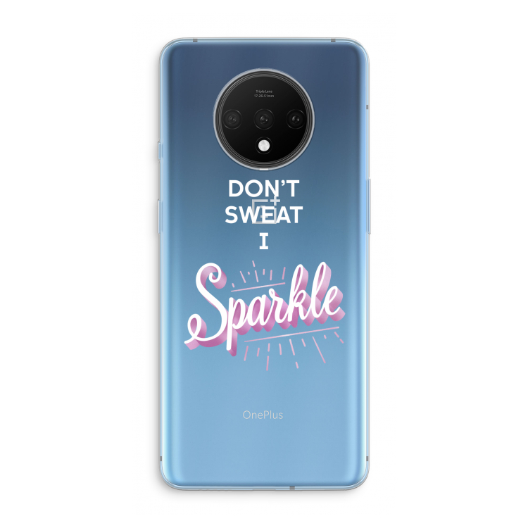 Sparkle quote: OnePlus 7T Transparant Hoesje