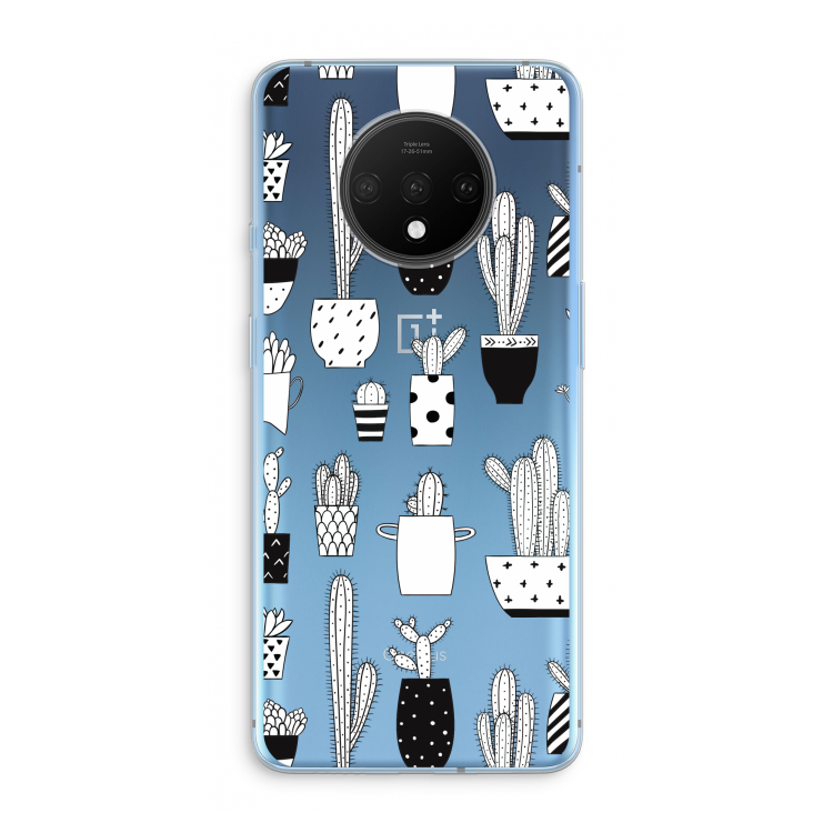 Cactusmotief: OnePlus 7T Transparant Hoesje