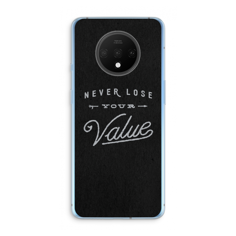 Never lose your value: OnePlus 7T Transparant Hoesje