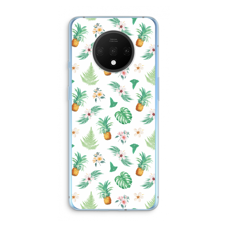 Ananas bladeren: OnePlus 7T Transparant Hoesje
