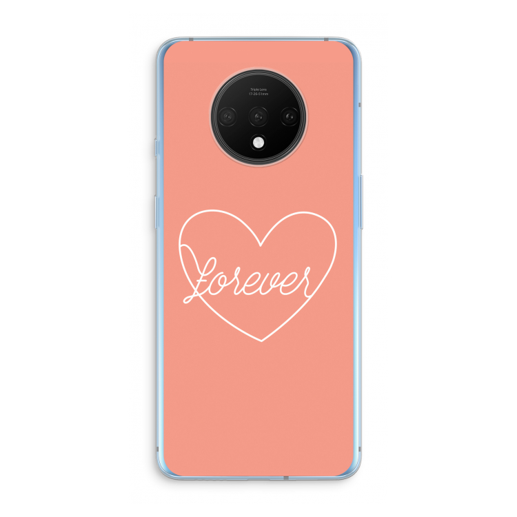 Forever heart: OnePlus 7T Transparant Hoesje