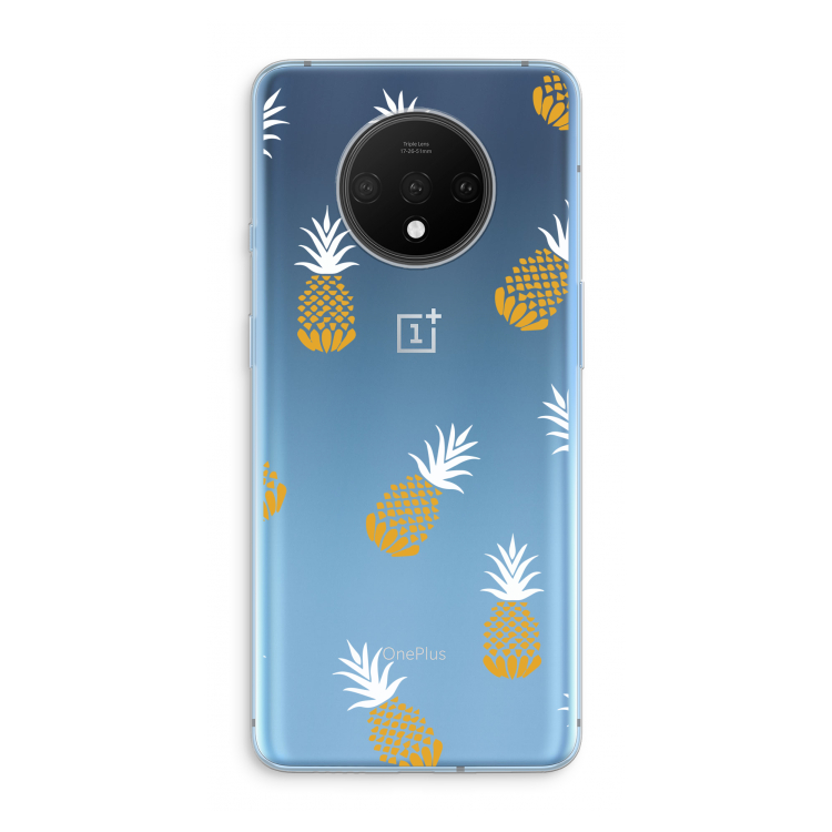 Ananasjes: OnePlus 7T Transparant Hoesje