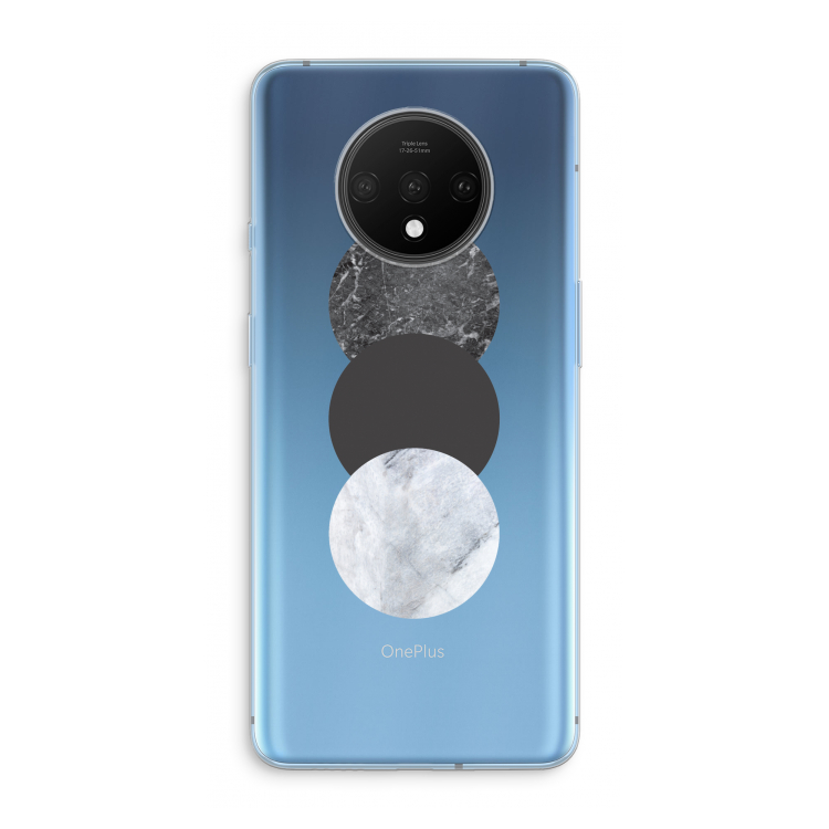 Marmeren cirkels: OnePlus 7T Transparant Hoesje
