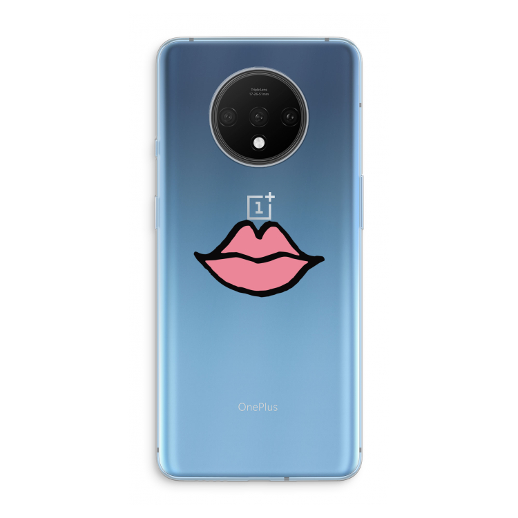 Kusje: OnePlus 7T Transparant Hoesje