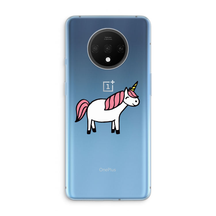 Eenhoorn: OnePlus 7T Transparant Hoesje