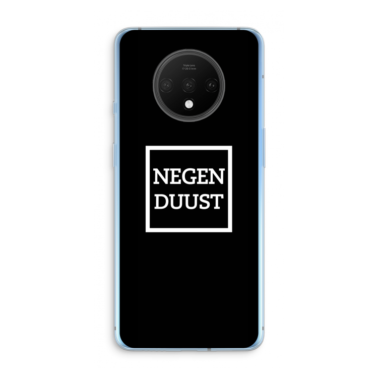 Negenduust black: OnePlus 7T Transparant Hoesje