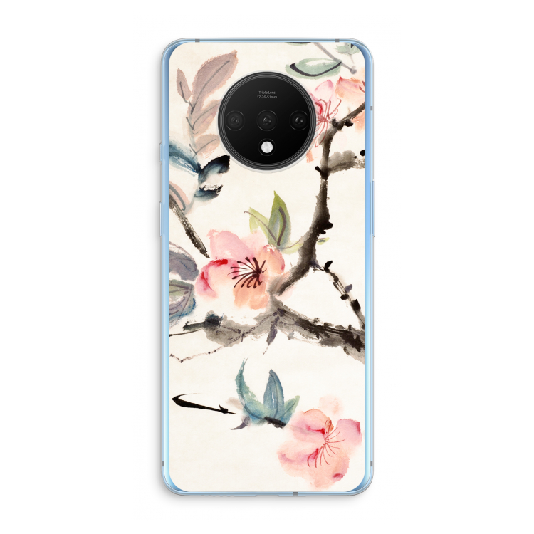 Japanse bloemen: OnePlus 7T Transparant Hoesje