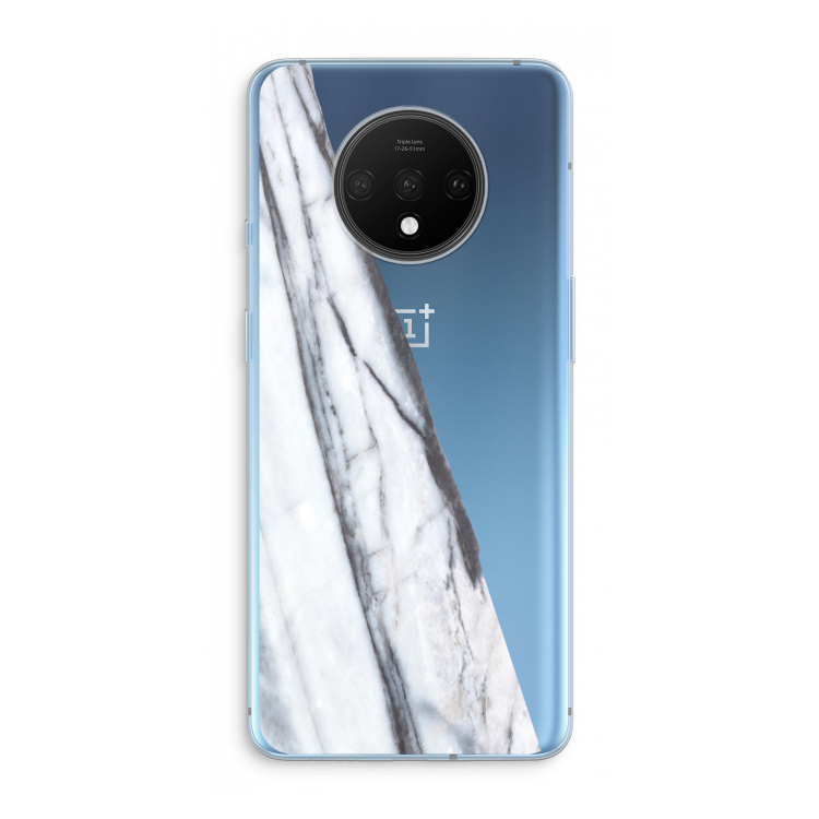 Gestreepte marmer: OnePlus 7T Transparant Hoesje