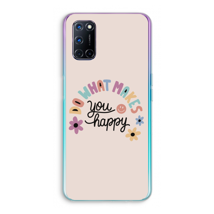 Happy days: Oppo A52 Transparant Hoesje