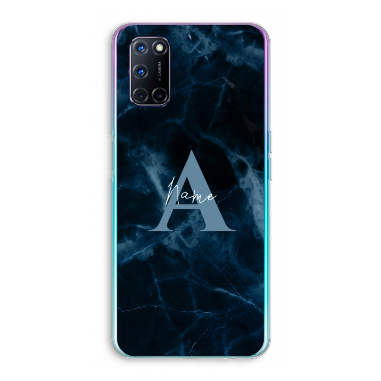 Midnight Marble: Oppo A52 Transparant Hoesje