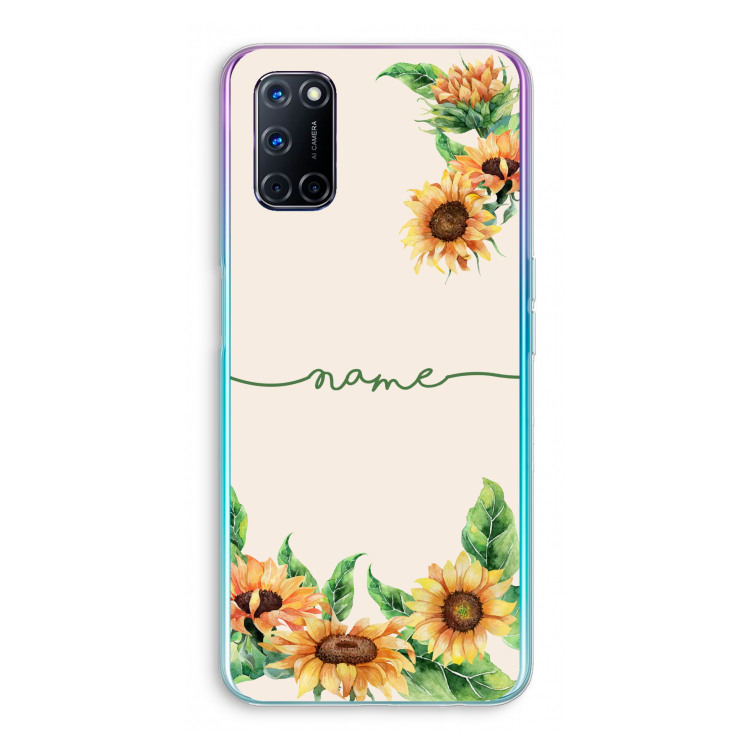 Zonnebloemen: Oppo A52 Transparant Hoesje
