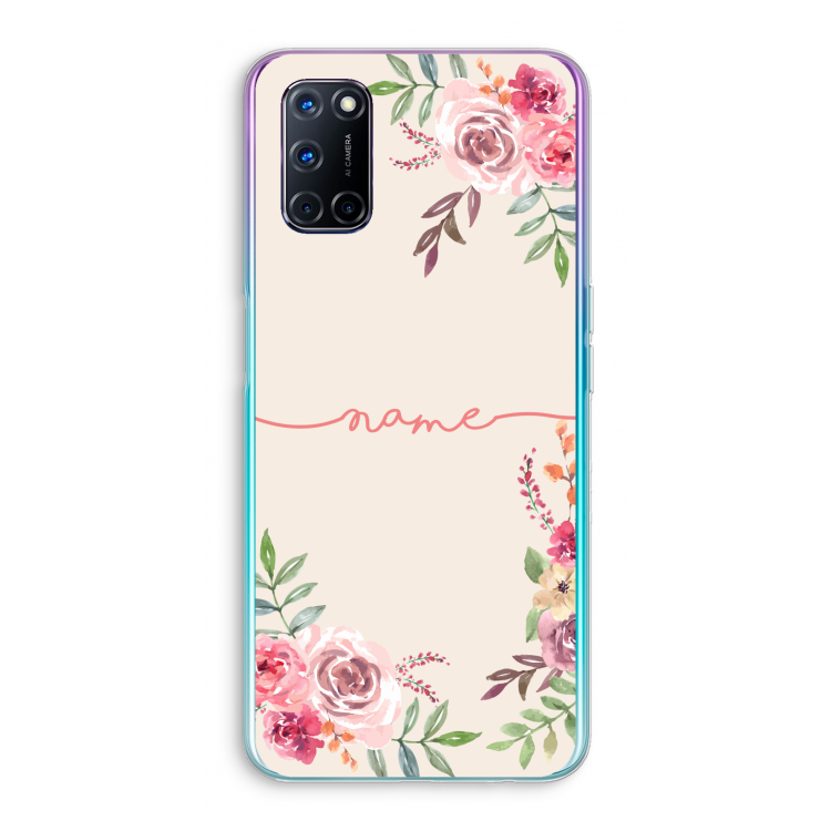 Rozen: Oppo A52 Transparant Hoesje