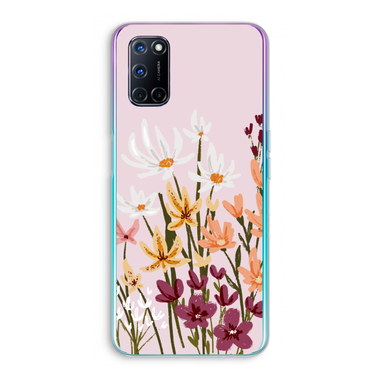 Painted wildflowers: Oppo A52 Transparant Hoesje