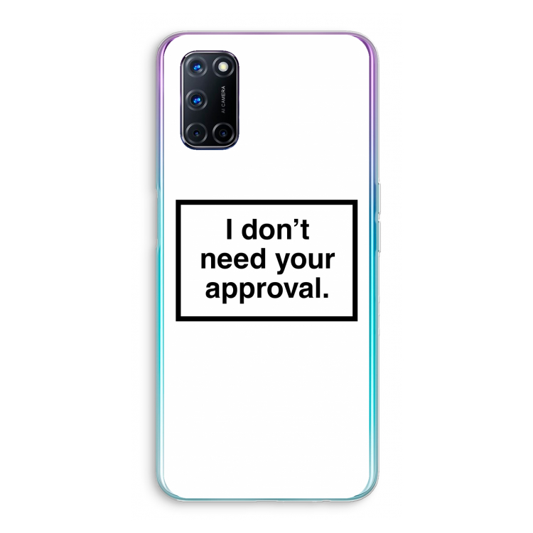 Don't need approval: Oppo A52 Transparant Hoesje