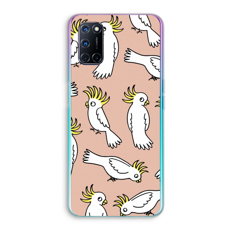 Papegaai: Oppo A52 Transparant Hoesje