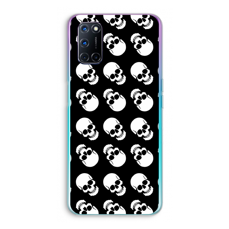 Musketon Skulls: Oppo A52 Transparant Hoesje