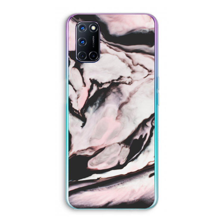 Roze stroom: Oppo A52 Transparant Hoesje